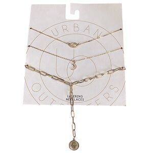 Urban Outfitters Gold Tone Layering Necklaces